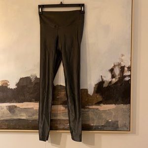 Koral Faux Leather Leggings. Gunmetal gray. Size small.